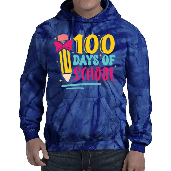 100 Days Of School Cute Education Tie Dye Hoodie