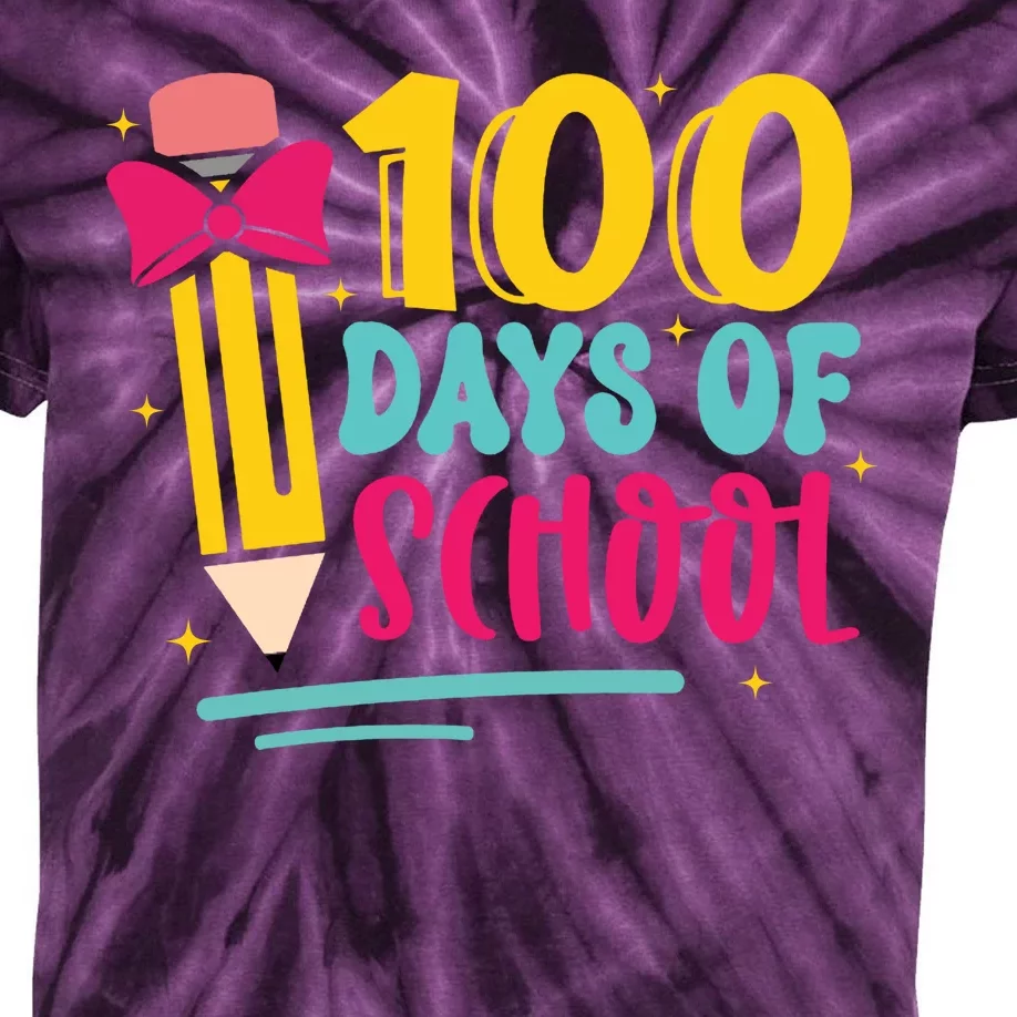 100 Days Of School Cute Education Kids Tie-Dye T-Shirt