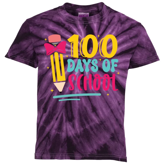 100 Days Of School Cute Education Kids Tie-Dye T-Shirt