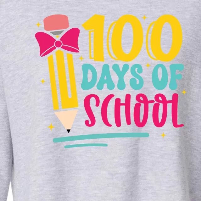 100 Days Of School Cute Education Cropped Pullover Crew