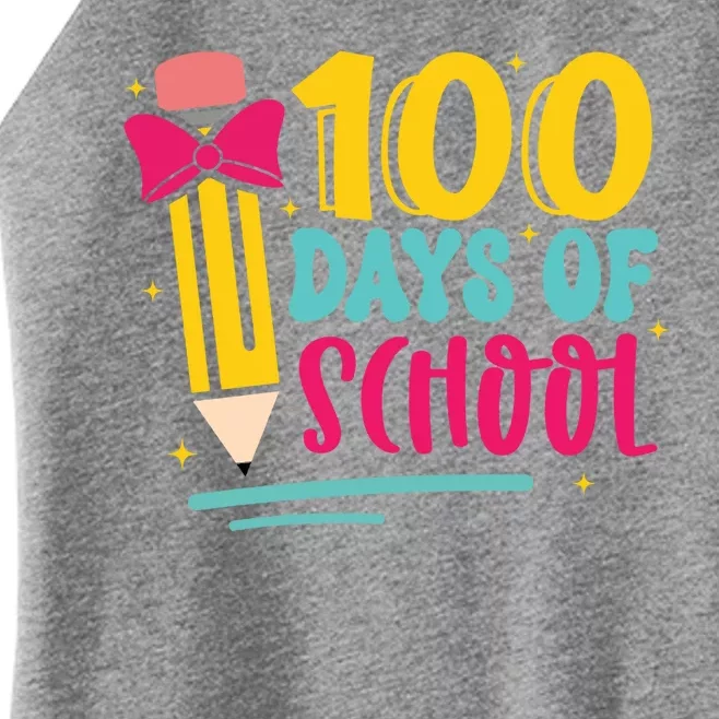 100 Days Of School Cute Education Women’s Perfect Tri Rocker Tank