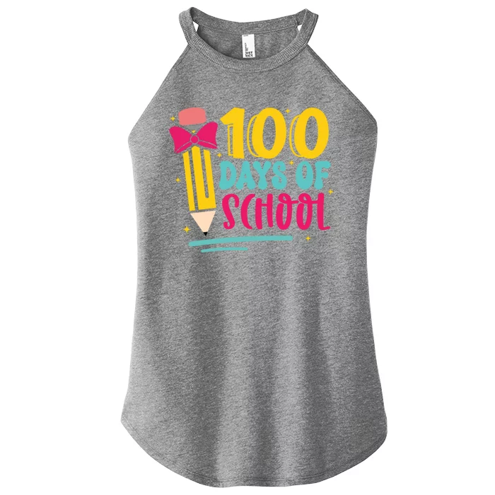 100 Days Of School Cute Education Women’s Perfect Tri Rocker Tank