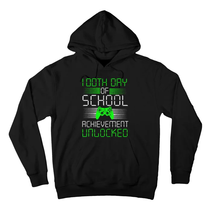 100 Days Of School Achievement Unlocked Video Game 100th Day Hoodie