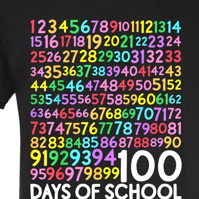 100th Day Of School Teacher 100 Days Math Numbers Garment-Dyed Heavyweight T-Shirt