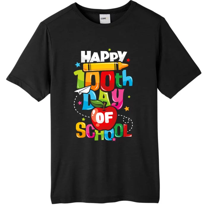 100th Day Of School Teachers Happy 100 Days ChromaSoft Performance T-Shirt