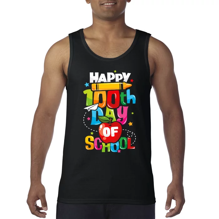 100th Day Of School Teachers Happy 100 Days Tank Top