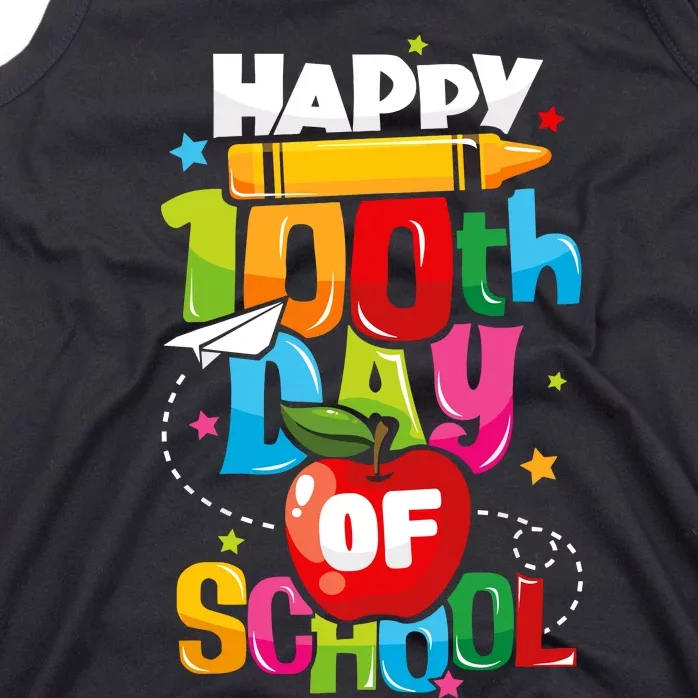 100th Day Of School Teachers Happy 100 Days Tank Top