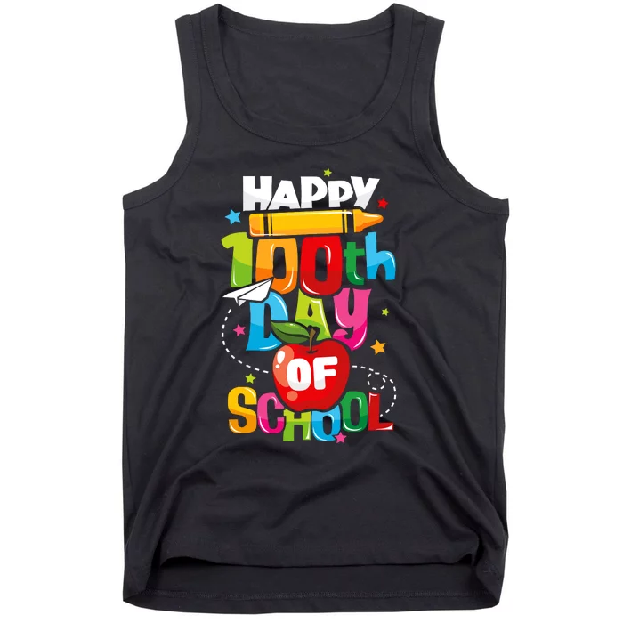 100th Day Of School Teachers Happy 100 Days Tank Top