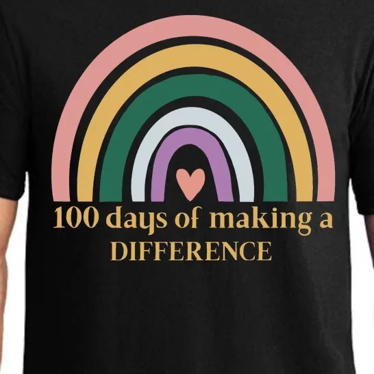 100 Days Of Making A Difference School Rainbow Pajama Set