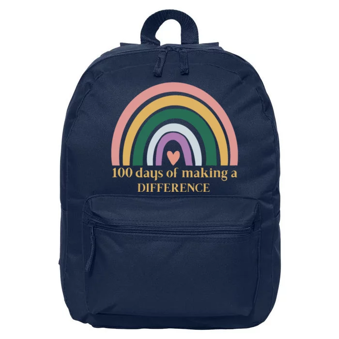 100 Days Of Making A Difference School Rainbow 16 in Basic Backpack