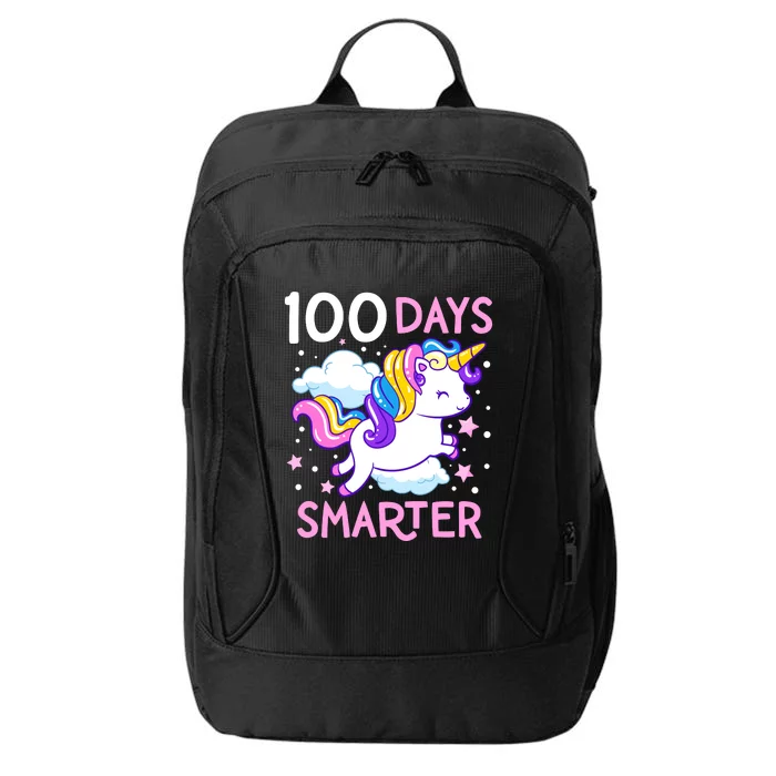 100th Day Of School Unicorn 100 Days Smarter Kindergarten City Backpack