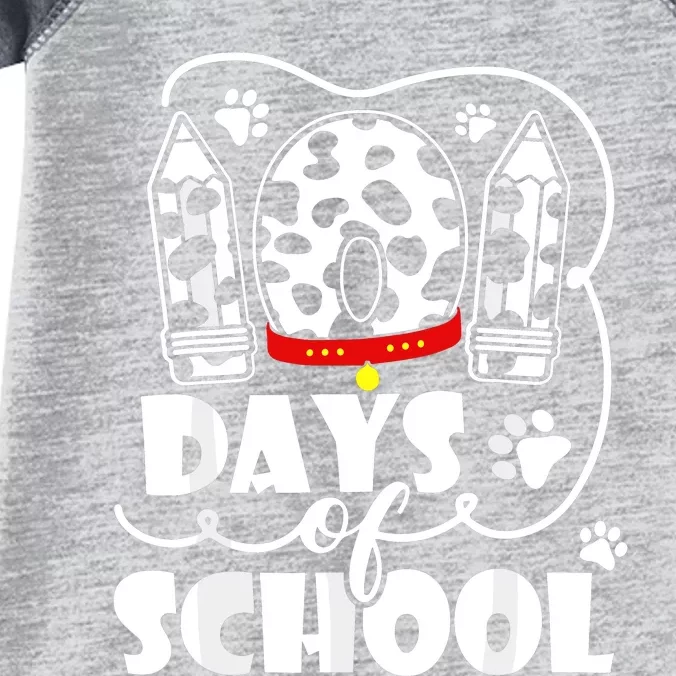 101 Days Of School Dalmatian Dog 100 Days Smarter Infant Baby Jersey Bodysuit