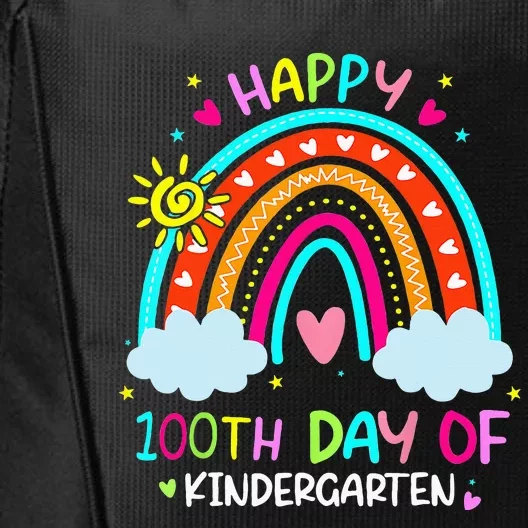 100th Day Of Kindergarten School Rainbow 100 Days Smarter City Backpack