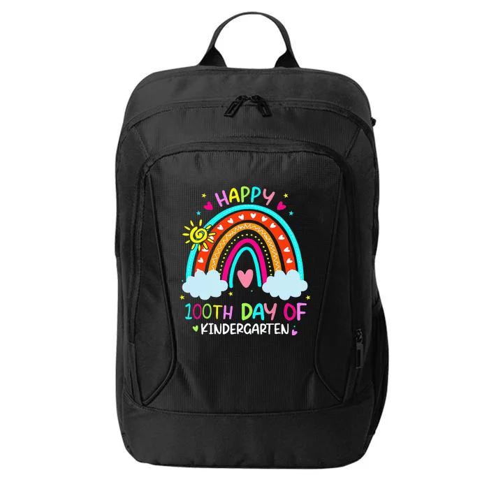 100th Day Of Kindergarten School Rainbow 100 Days Smarter City Backpack