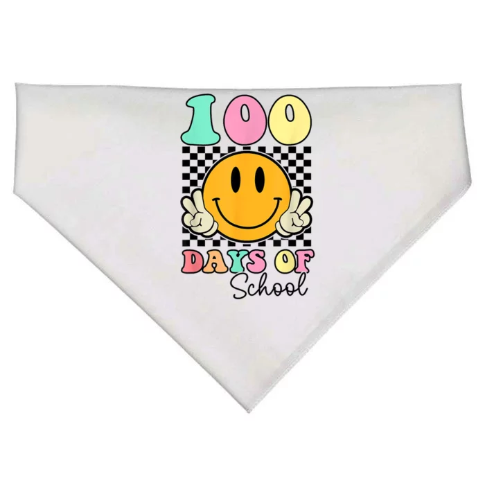 100 Days Of School Teacher 100th Day Of School USA-Made Doggie Bandana