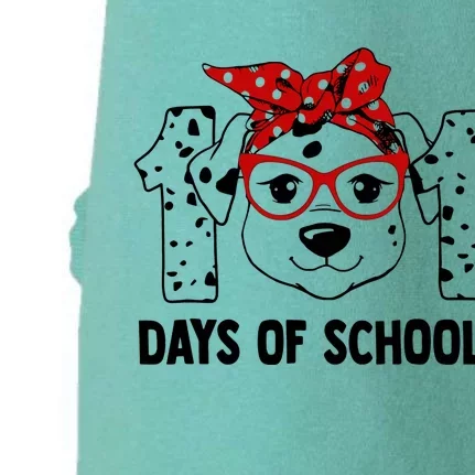 101 Days Of School Dalmatian Dog Teachers Gift Doggie 3-End Fleece Hoodie