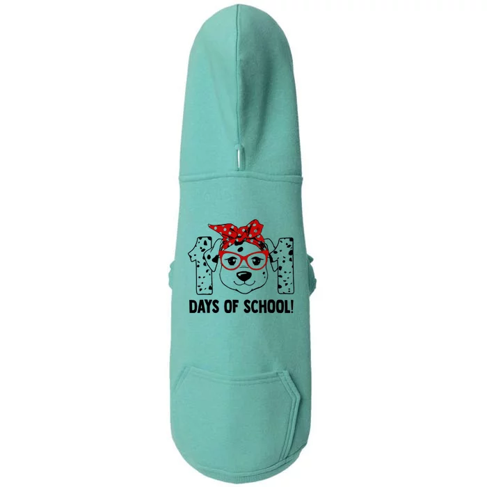 101 Days Of School Dalmatian Dog Teachers Gift Doggie 3-End Fleece Hoodie