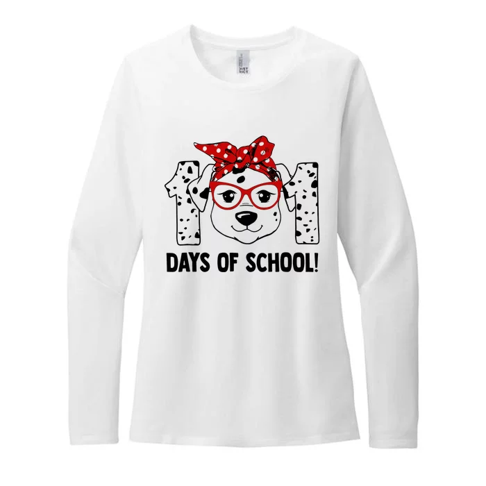 101 Days Of School Dalmatian Dog Teachers Gift Womens CVC Long Sleeve Shirt