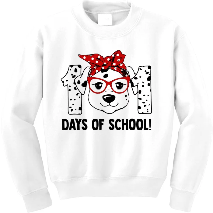 101 Days Of School Dalmatian Dog Teachers Gift Kids Sweatshirt