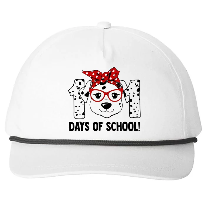 101 Days Of School Dalmatian Dog Teachers Gift Snapback Five-Panel Rope Hat