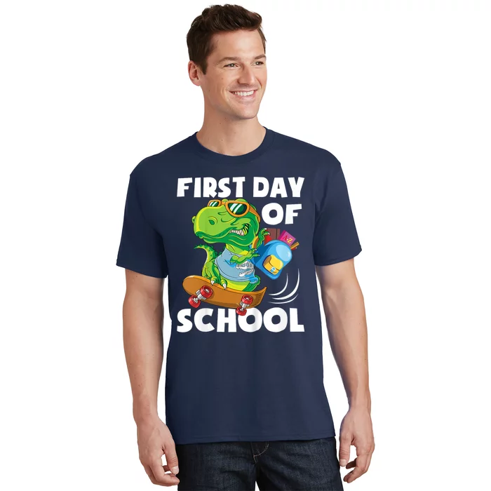 1st Day Of Kindergarten Is Gonna Be Jawsome Dinosaur Boy T-Shirt