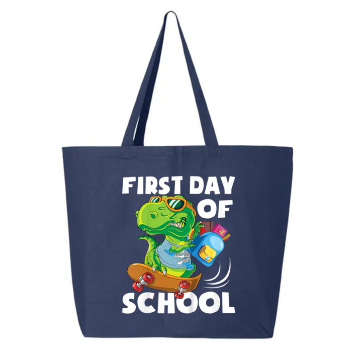 1st Day Of Kindergarten Is Gonna Be Jawsome Dinosaur Boy 25L Jumbo Tote