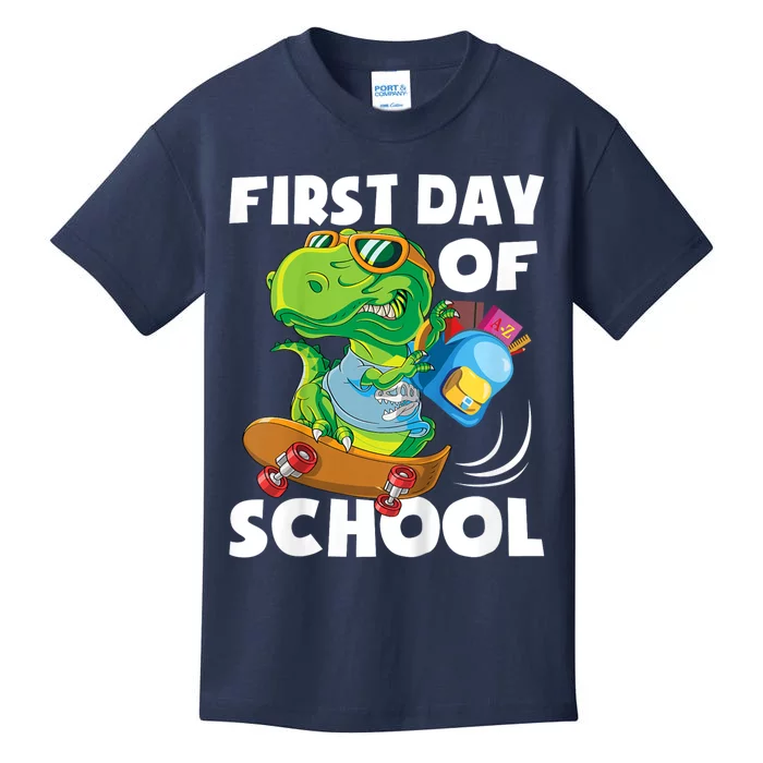 1st Day Of Kindergarten Is Gonna Be Jawsome Dinosaur Boy Kids T-Shirt