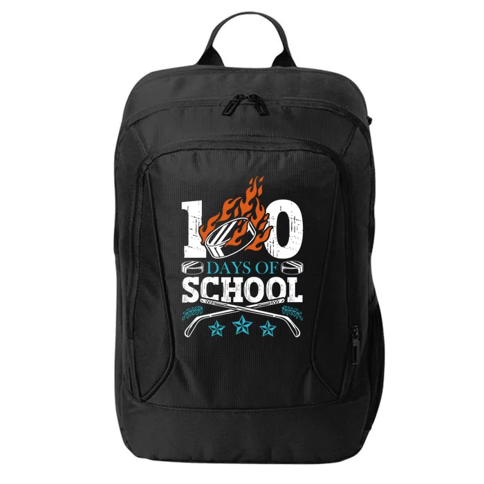 100 Days Of School Ice Hockey Game Sports Athletic Player Meaningful Gift City Backpack