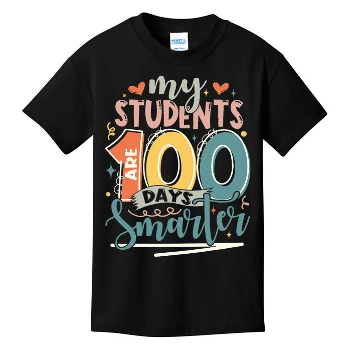 100th Day Of School My Students Are 100 Days Smarter Teacher Kids T-Shirt