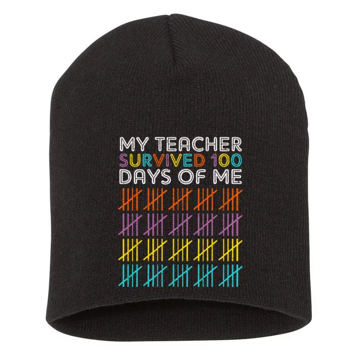 100 Days Of School 100th Day School Costume Short Acrylic Beanie