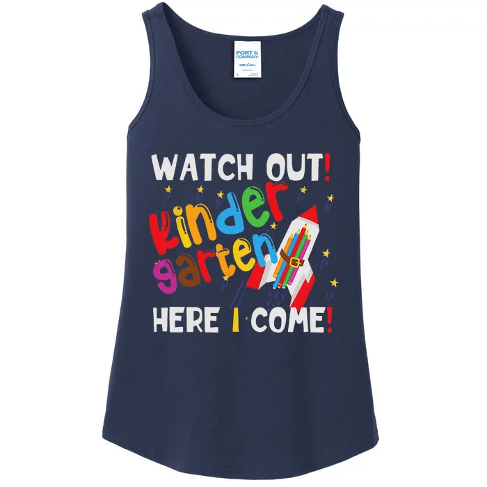 1st Day Of Kindergarten Funny Back To School Ladies Essential Tank