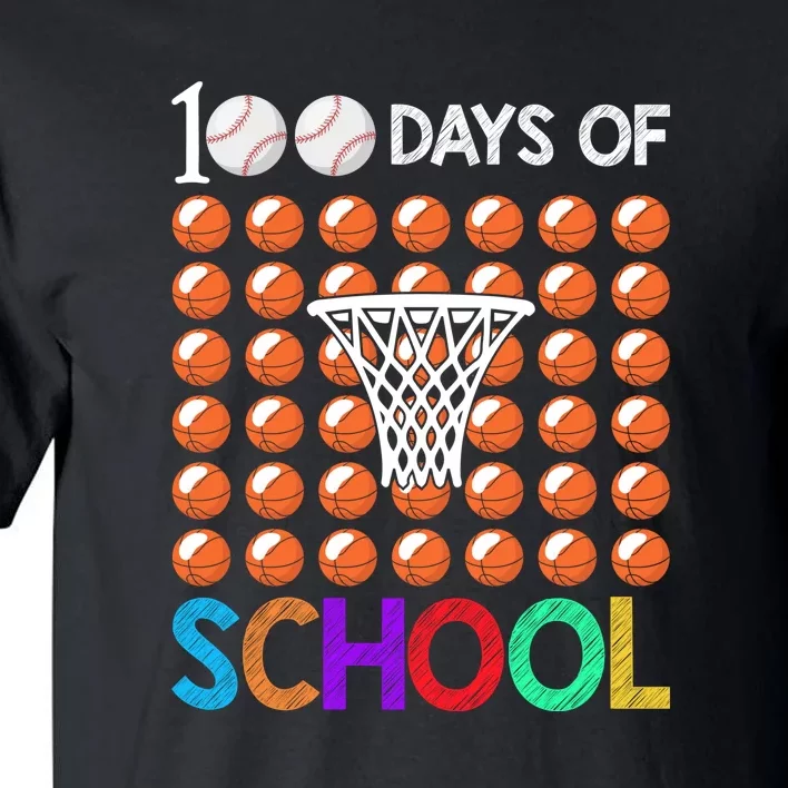 100th Day Of School Baseball 100 Days Smarter Teacher Boy Tall T-Shirt