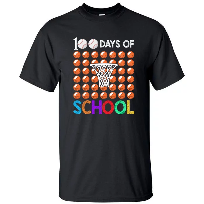 100th Day Of School Baseball 100 Days Smarter Teacher Boy Tall T-Shirt