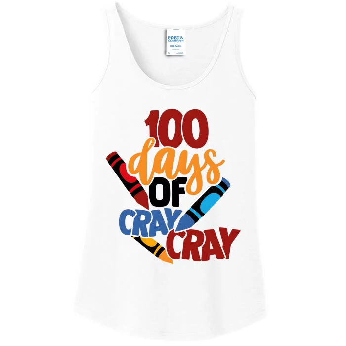 100 Days Of Cray Cray Kindergarten Teacher Ladies Essential Tank