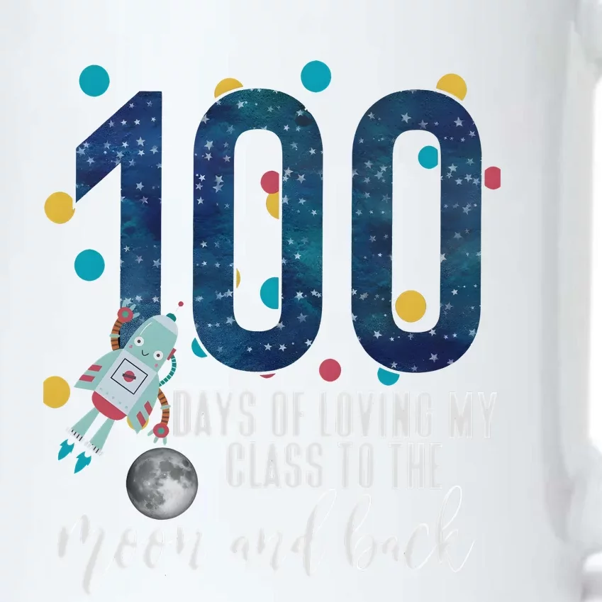 100 Days Of School Of Loving My Class To The Moon And Back Black Color Changing Mug