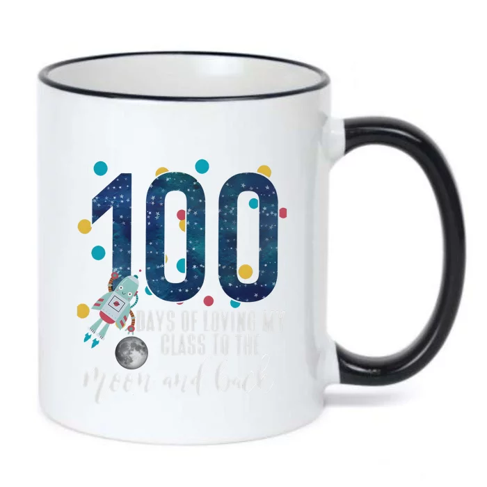 100 Days Of School Of Loving My Class To The Moon And Back Black Color Changing Mug