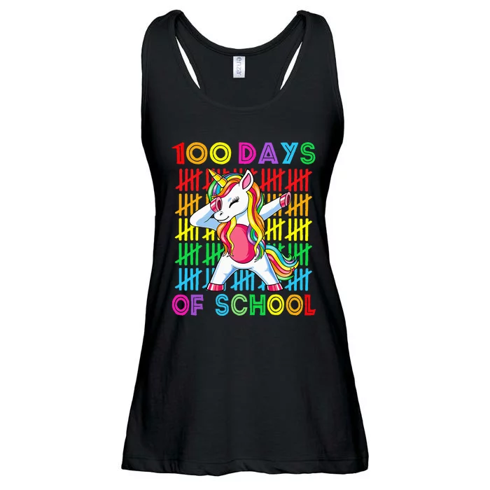 100 Days Of School Unicorn 100 Days Smarter 100th Day Ladies Essential Flowy Tank