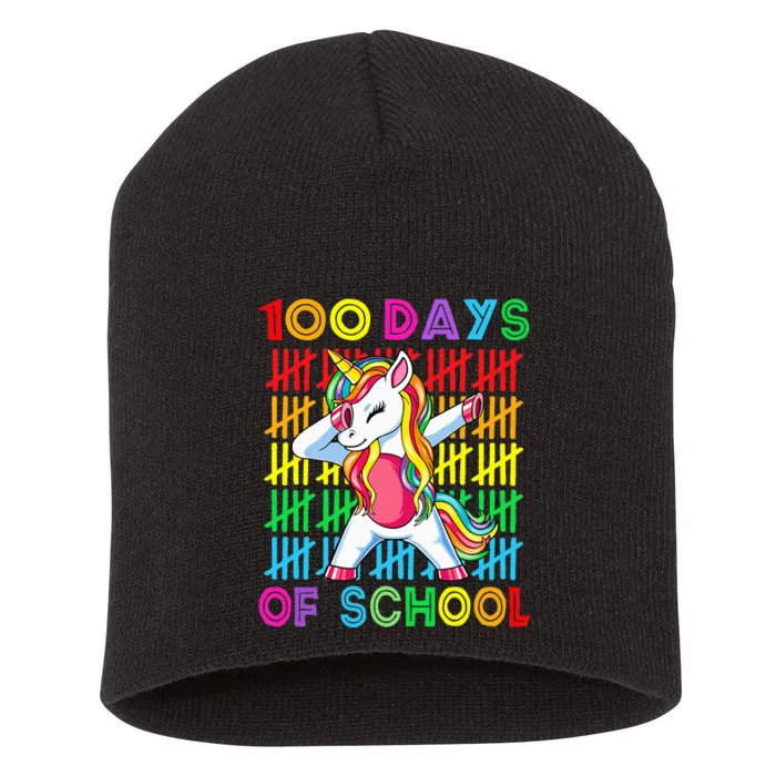 100 Days Of School Unicorn 100 Days Smarter 100th Day Short Acrylic Beanie