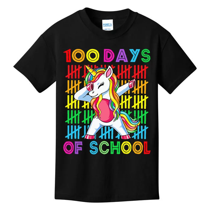 100 Days Of School Unicorn 100 Days Smarter 100th Day Kids T-Shirt