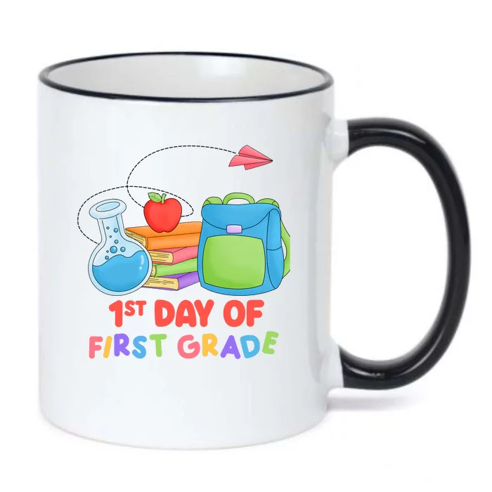 1st Day Of First Grade Cute Back To School Black Color Changing Mug