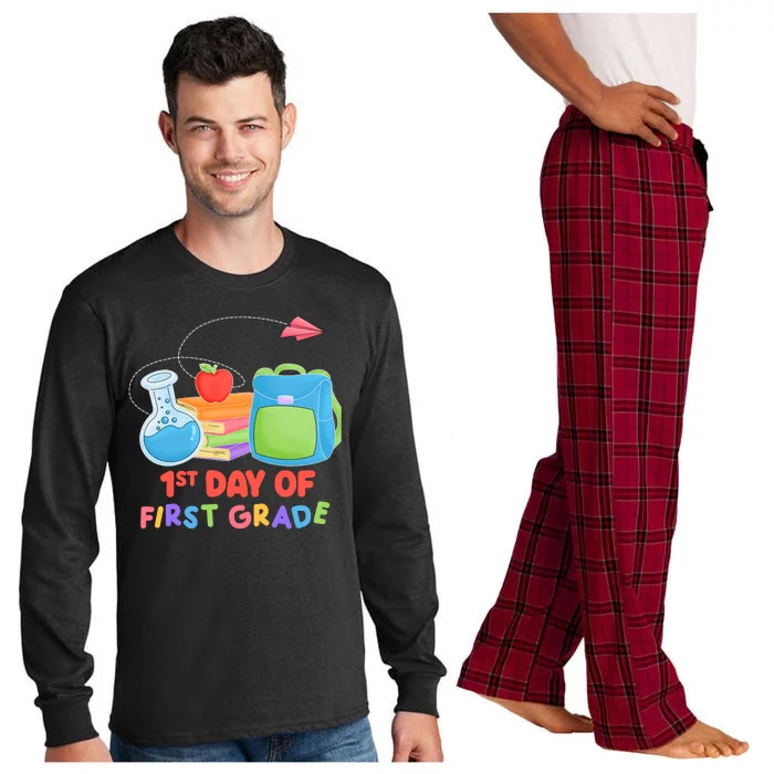 1st Day Of First Grade Cute Back To School Long Sleeve Pajama Set