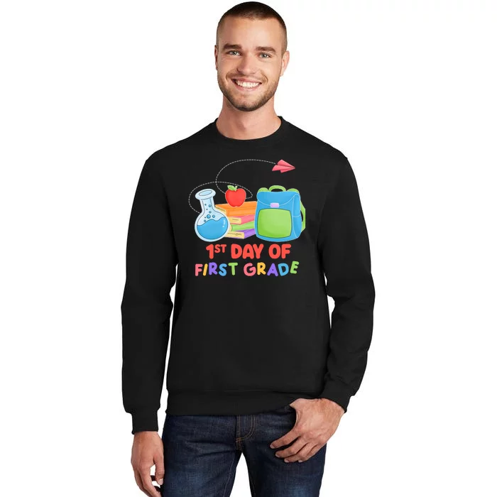 1st Day Of First Grade Cute Back To School Tall Sweatshirt