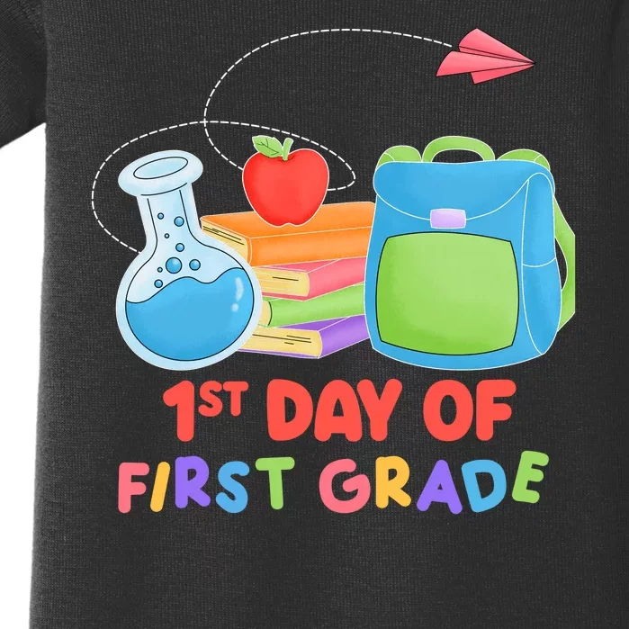 1st Day Of First Grade Cute Back To School Baby Bodysuit