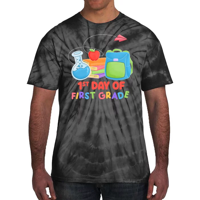 1st Day Of First Grade Cute Back To School Tie-Dye T-Shirt