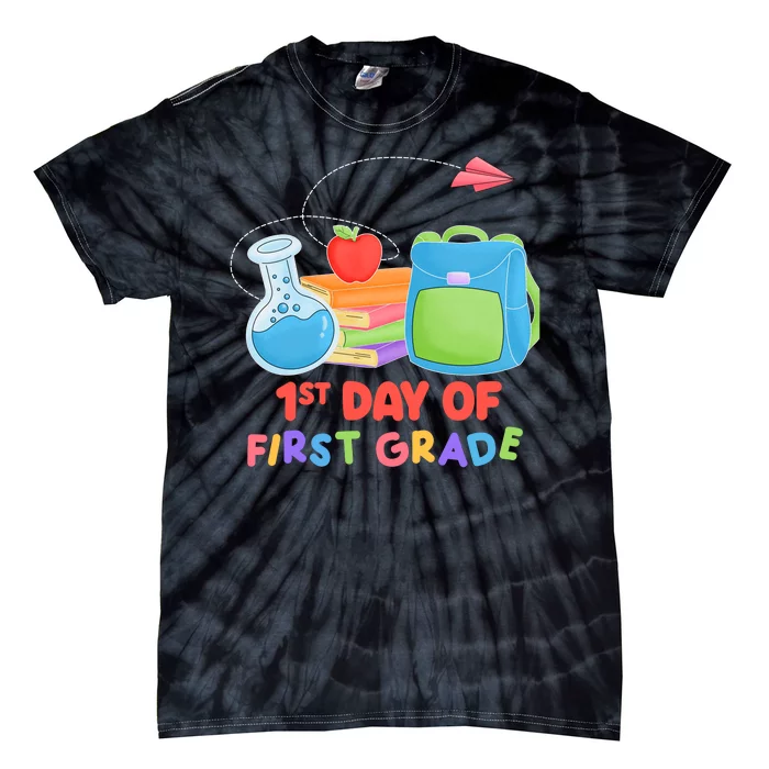 1st Day Of First Grade Cute Back To School Tie-Dye T-Shirt