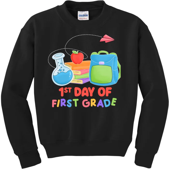 1st Day Of First Grade Cute Back To School Kids Sweatshirt