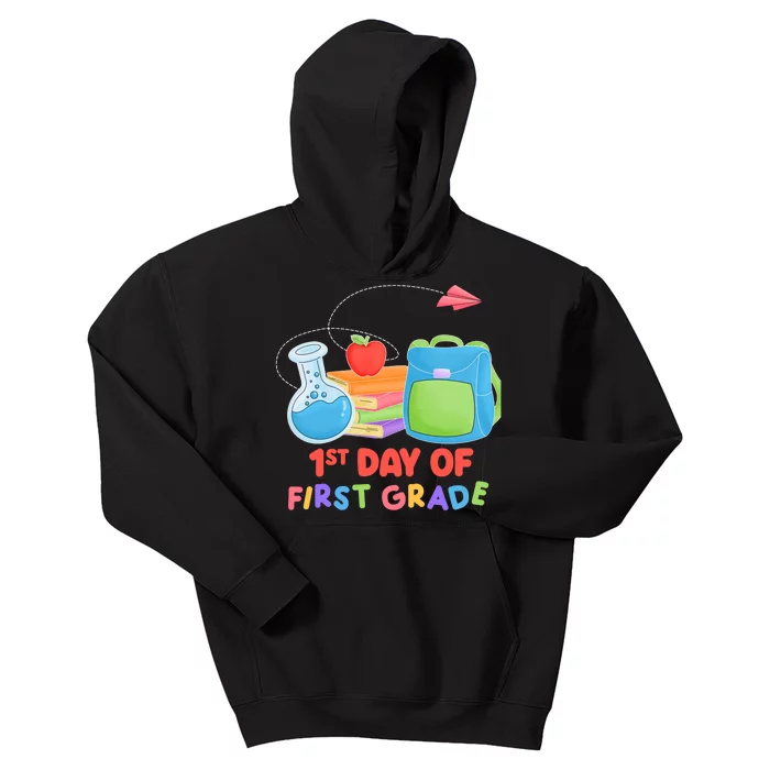 1st Day Of First Grade Cute Back To School Kids Hoodie