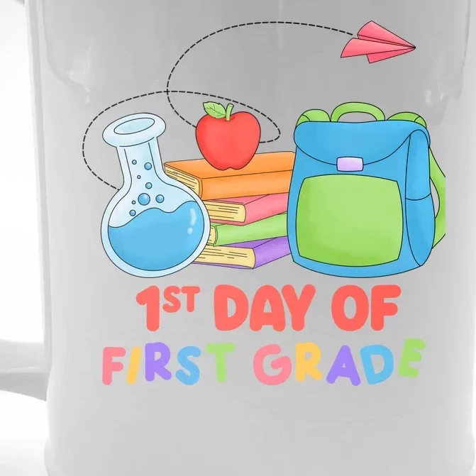 1st Day Of First Grade Cute Back To School Front & Back Beer Stein