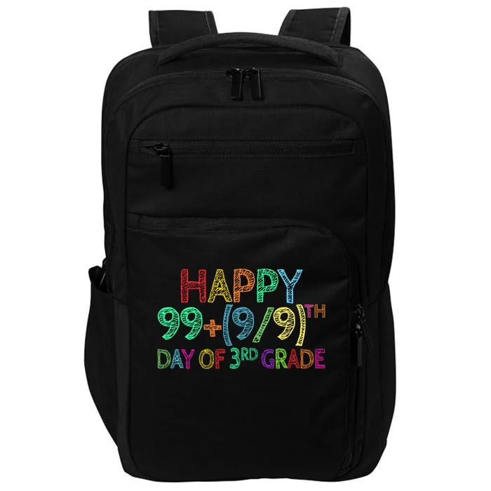 100th Day Of 3rd Grade Math Teacher 100 Days Gift Impact Tech Backpack