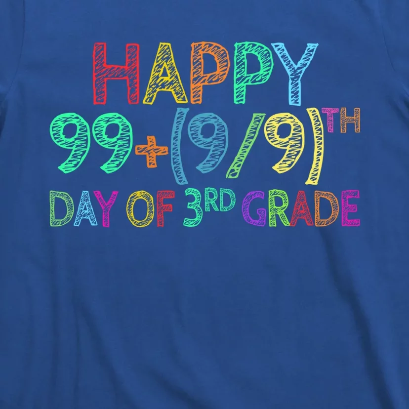 100th Day Of 3rd Grade Math Teacher 100 Days Gift T-Shirt